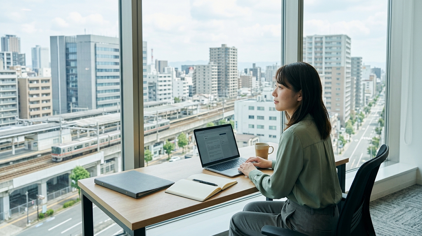 東海地方での転職活動に向けて職歴と希望条件を整理するデスクのイメージ